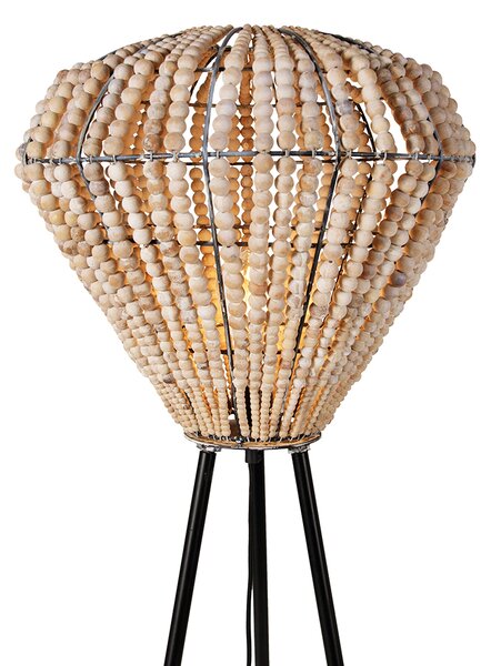 Orientálna stojaca lampa béžová s korálkami - Moti