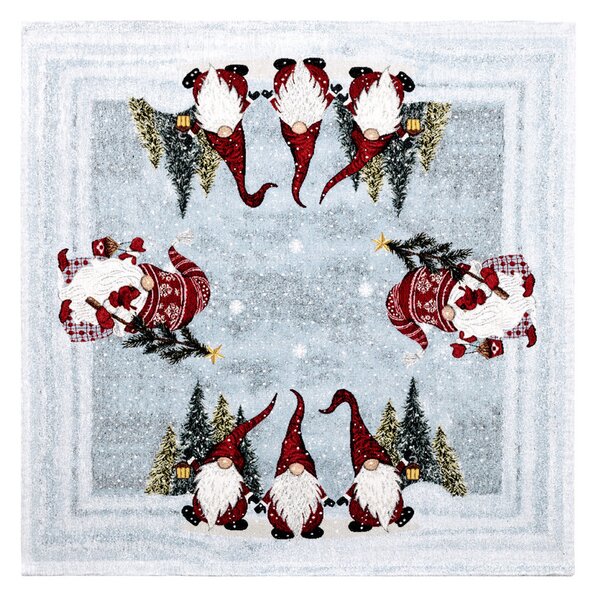 Vianočný gobelínový ženilkový obrus Merry Christmas 90x90 cm Chenille IT044 Farba Viacfarebná Rozmery 90x90 cm