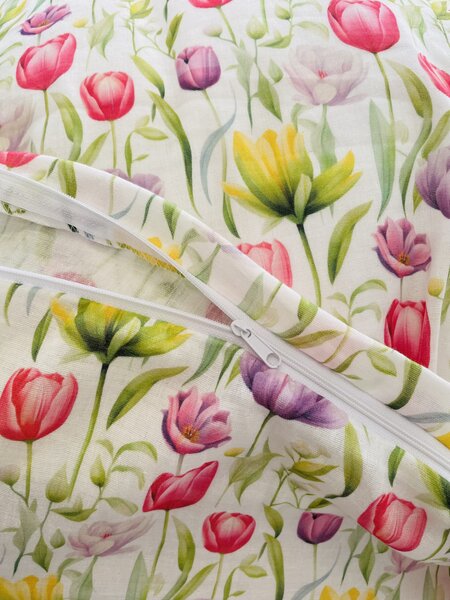 Mušelínové obliečky Tulipán 140x200cm+90x70cm TiaHome