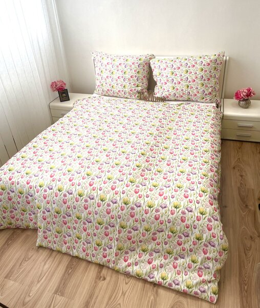 Mušelínové obliečky Tulipán 140x200cm+90x70cm TiaHome