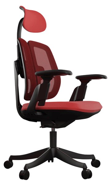 Ergonomická kancelárska stolička Liftor Active, červená (textil + sieťovina)