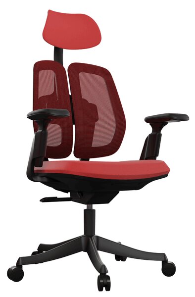 Ergonomická kancelárska stolička Liftor Active, červená (textil + sieťovina)