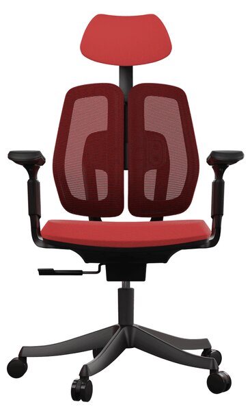 Ergonomická kancelárska stolička Liftor Active, červená (textil + sieťovina)
