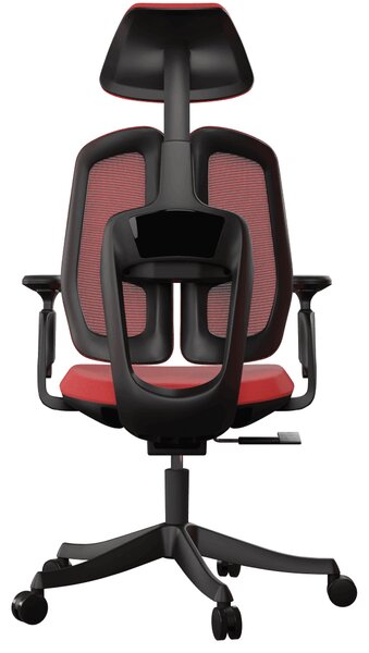 Ergonomická kancelárska stolička Liftor Active, červená (textil + sieťovina)