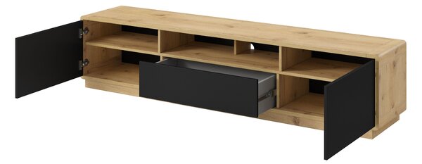 NovýNábytok.sk TV stolík Albert Typ 40 (dub taurus + čierna matná). Akcia -17%. Vlastná spoľahlivá doprava až k Vám domov. 1034882