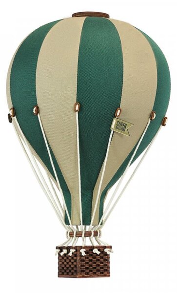 Super balloon Dekoračný teplovzdušný balón - zelená/krémová - S-28cm x 16cm