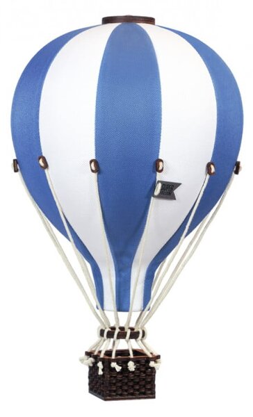 Super balloon Dekoračný teplovzdušný balón - modrá/biela - S-28cm x 16cm