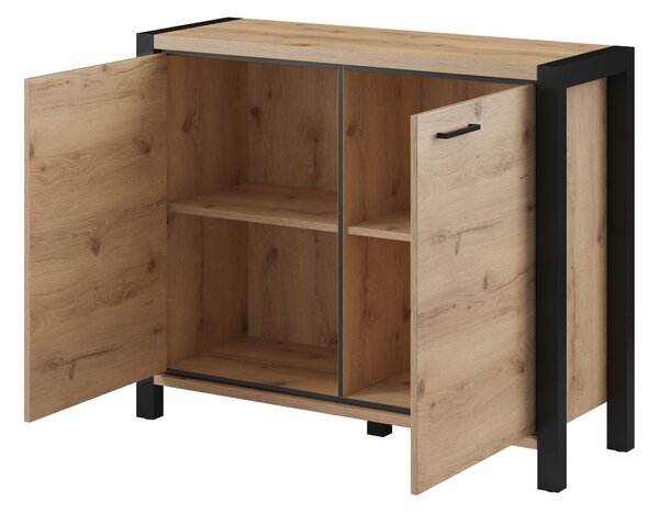 NovýNábytok.sk Skrinka Armin Typ 45 (dub taurus + matná čierna). Akcia -14%. Vlastná spoľahlivá doprava až k Vám domov. 1044568