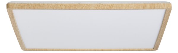 Stropné LED svietidlo svetlohnedé syntetický materiál 42 cm štvorcový tvar LED panelové svetlo zapustené ploché s diaľkovým ovládaním