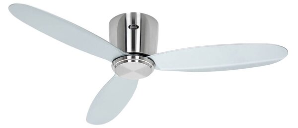 CasaFan Inteligentný stropný ventilátor ECO PLANO II, Ø 112 cm, strieborný, DC, Hliník / sivá / zinok, Obývacia izba / jedáleň, Plast, Moderný