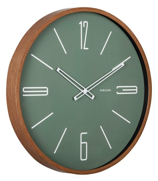 NÁSTENNÉ HODINY zelená 51 cm Karlsson - Hodiny, Online Only
