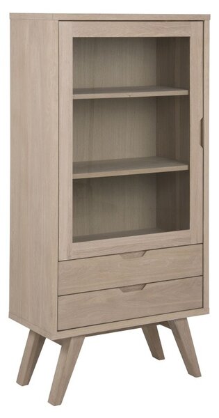 Actona Vitrína A-Line 145 cm bielený dub