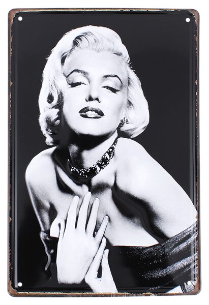 Retro tabuľa Marylin Monroe (rozmer 20 x 30 cm)