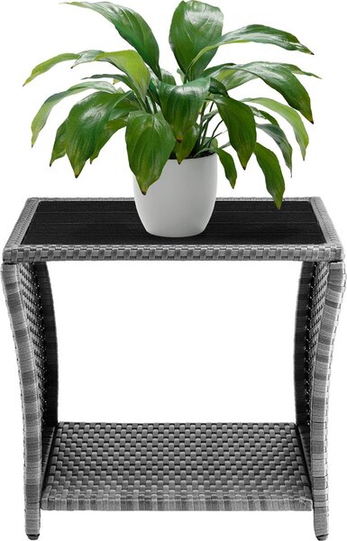 DB Garden Záhradný odkladací stolík Gerid 45 cm sivý
