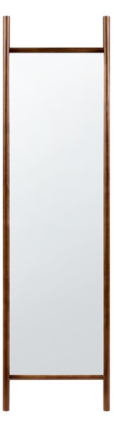 Nástenné zrkadlo tmavohnedé borovicové drevo 44 x 109 cm na stenu moderný štýl obývacia izba spálňa