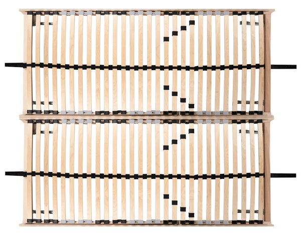 Lamelový rošt pod matrac svetlé brezové drevo 160 x 200 cm drevený rám 28 pružných lamiel manuálne nastaviteľný spálňa detská izba