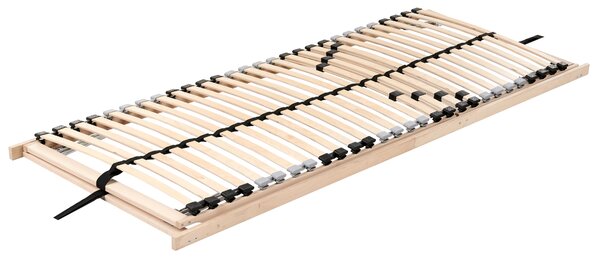Lamelový rošt pod matrac svetlé brezové drevo 80 x 200 cm drevený rám 28 pružných lamiel manuálne nastaviteľný spálňa detská izba