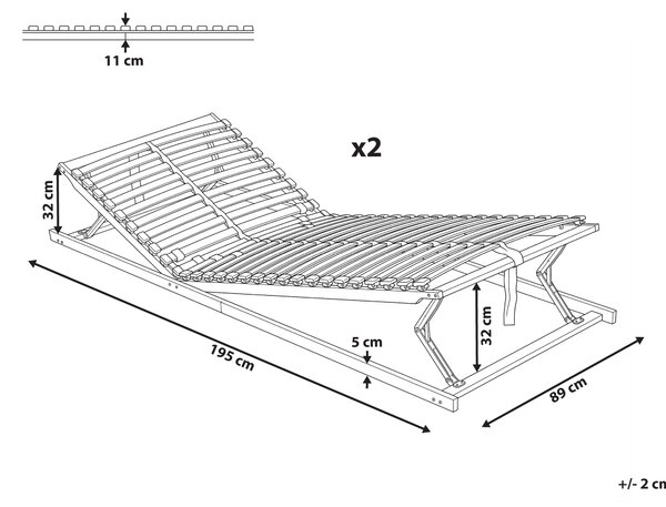 Lamelový rošt pod matrac svetlé brezové drevo 160 x 200 cm drevený rám 28 pružných lamiel manuálne nastaviteľný spálňa detská izba