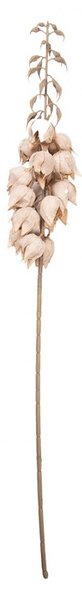 Dekorácia umelá kvetina Yucca s béžovými kvetmi - 12*12*100 cm - Clayre & Eef
