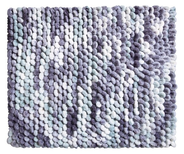 LineaDue PUNTO - Kúpeľňový koberček strieborná sivá Rozmer: 60x100 cm