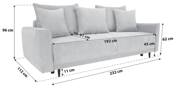 ROZKLADACIA POHOVKA, textil, béžová MID.YOU - Sedačky, Online Only