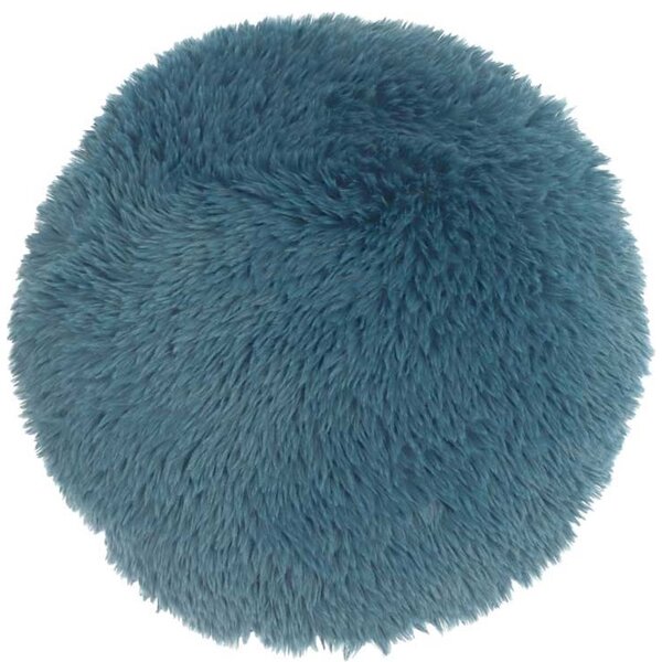 Guľatý dekoračný vankúšik MATS 40 cm, modrý