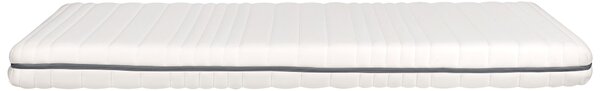 Penový matrac biely 90 x 200 cm polyester snímateľný poťah so zipsom stredne tvrdý