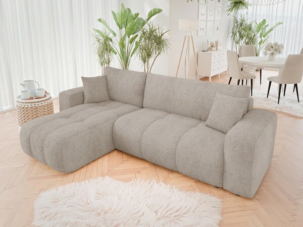 Mirjan24 Rohová rozkladacia sedačka Larow Boucle, Dostupné poťahy: Coral 55 5903211452055