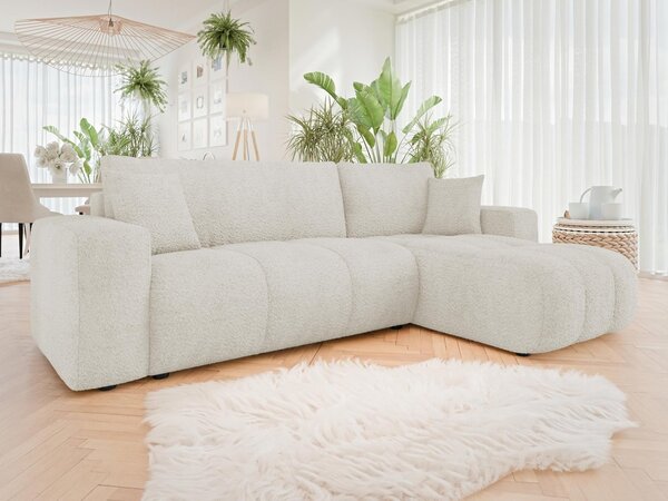 Mirjan24 Rohová rozkladacia sedačka Larow Boucle, Dostupné poťahy: Coral 55 5903211452055