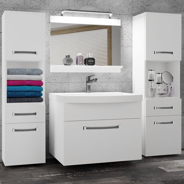 Kúpeľňový nábytok Belini Premium Full Version biely mat + umývadlo + zrkadlo + LED osvetlenie Glamour 96 Výrobca