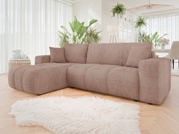 Mirjan24 Rohová rozkladacia sedačka Larow Boucle, Dostupné poťahy: Coral 55 5903211452055