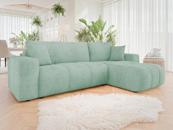 Mirjan24 Rohová rozkladacia sedačka Larow Boucle, Dostupné poťahy: Coral 55 5903211452055