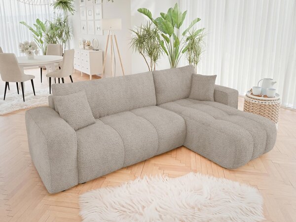 Mirjan24 Rohová rozkladacia sedačka Larow Boucle, Dostupné poťahy: Coral 55 5903211452055