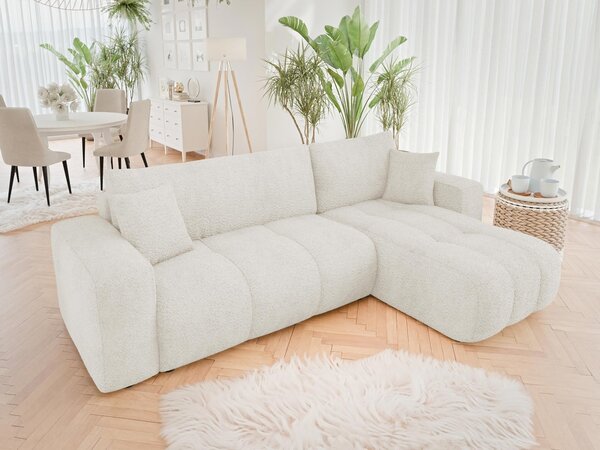 Mirjan24 Rohová rozkladacia sedačka Larow Boucle, Dostupné poťahy: Coral 55 5903211452055