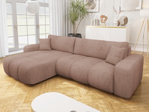 Mirjan24 Rohová rozkladacia sedačka Larow Maxi Boucle, Dostupné poťahy: Coral 80 5903211452154