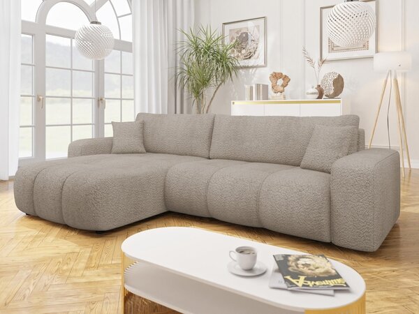 Mirjan24 Rohová rozkladacia sedačka Larow Maxi Boucle, Dostupné poťahy: Coral 80 5903211452154