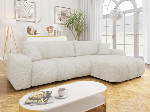 Mirjan24 Rohová rozkladacia sedačka Larow Maxi Boucle, Dostupné poťahy: Coral 80 5903211452154