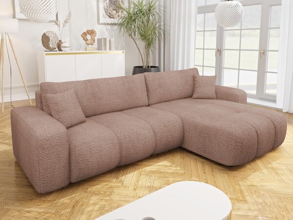 Mirjan24 Rohová rozkladacia sedačka Larow Maxi Boucle, Dostupné poťahy: Coral 80 5903211452154