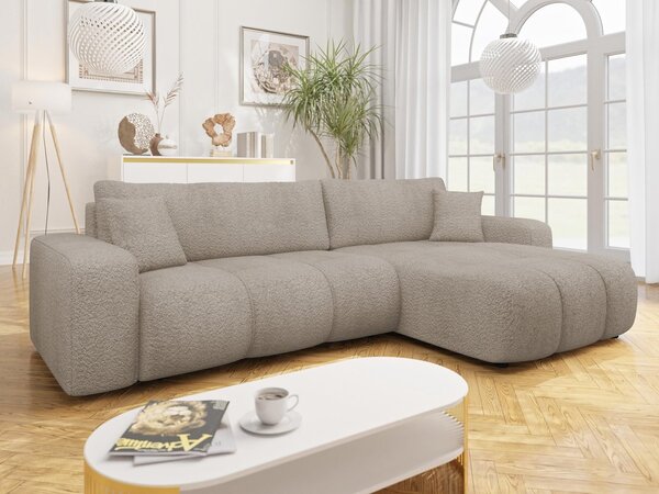 Mirjan24 Rohová rozkladacia sedačka Larow Maxi Boucle, Dostupné poťahy: Coral 80 5903211452154