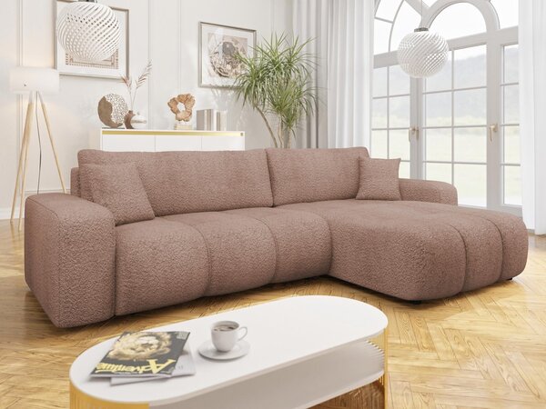 Mirjan24 Rohová rozkladacia sedačka Larow Maxi Boucle, Dostupné poťahy: Coral 80 5903211452154