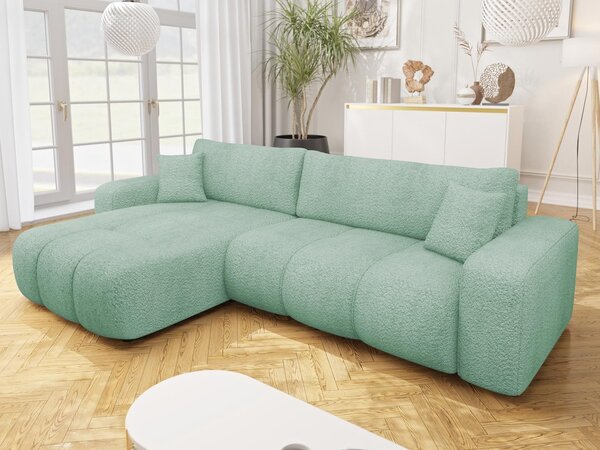 Mirjan24 Rohová rozkladacia sedačka Larow Maxi Boucle, Dostupné poťahy: Coral 80 5903211452154