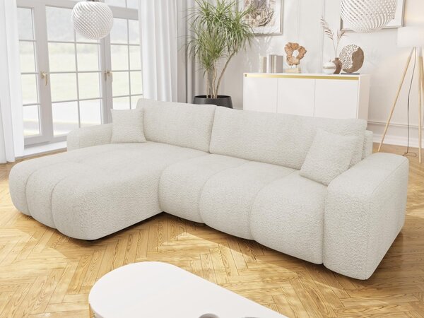 Mirjan24 Rohová rozkladacia sedačka Larow Maxi Boucle, Dostupné poťahy: Coral 80 5903211452154