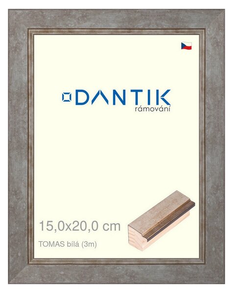 DANTIK rám na obraz 15x20 | TOMAS bílá (Sklo Čiré)