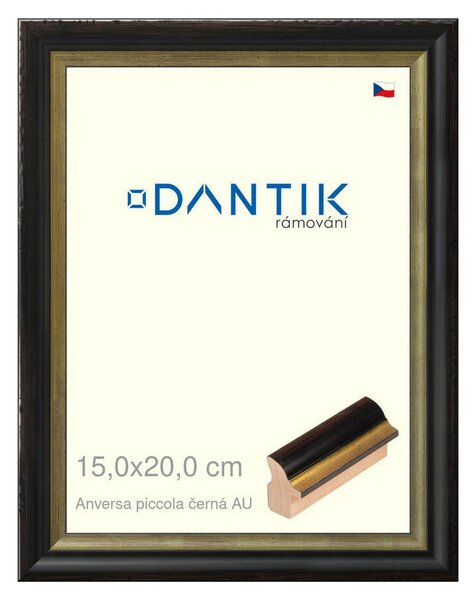 DANTIK rám na obraz 15x20 | ANIVERSA piccola černá AU (Sklo Čiré)
