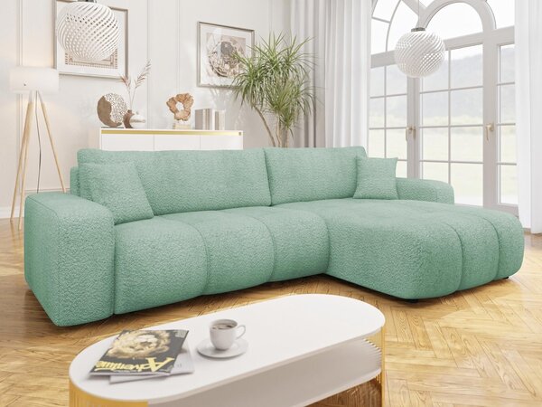 Mirjan24 Rohová rozkladacia sedačka Larow Maxi Boucle, Dostupné poťahy: Coral 80 5903211452154