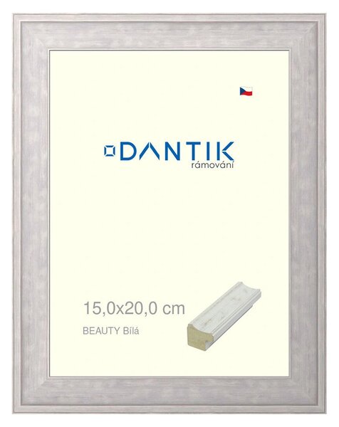 DANTIK rám na obraz 15x20 | BEAUTY Bílá (Sklo Čiré)