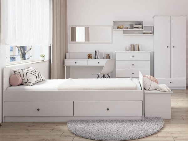 Jednolôžková posteľ Olafi 90x200 - biela