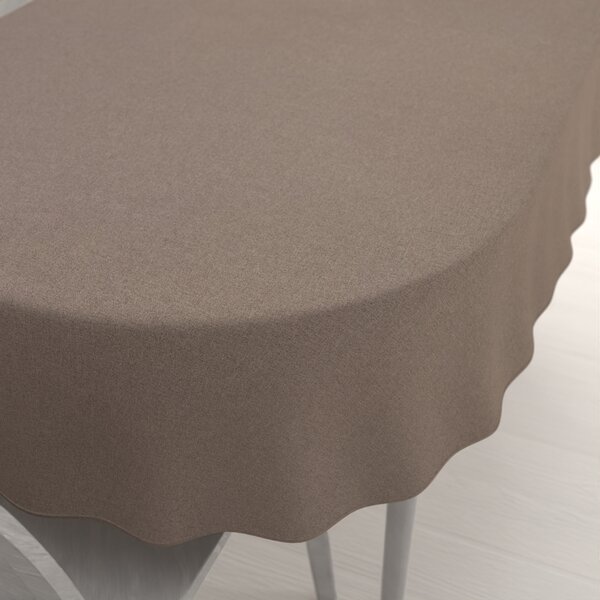 Biante Dekoračný oválny obrus BKR-502 Svetlo hnedý režný 60x100 cm