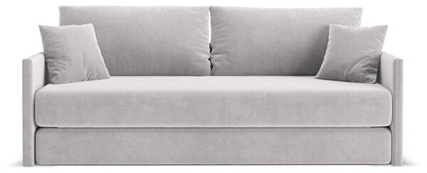 Svetlosivá zamatová rozkladacia pohovka 209 cm Shannon – Cosmopolitan Design