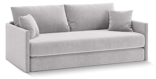 Svetlosivá zamatová rozkladacia pohovka 209 cm Shannon – Cosmopolitan Design